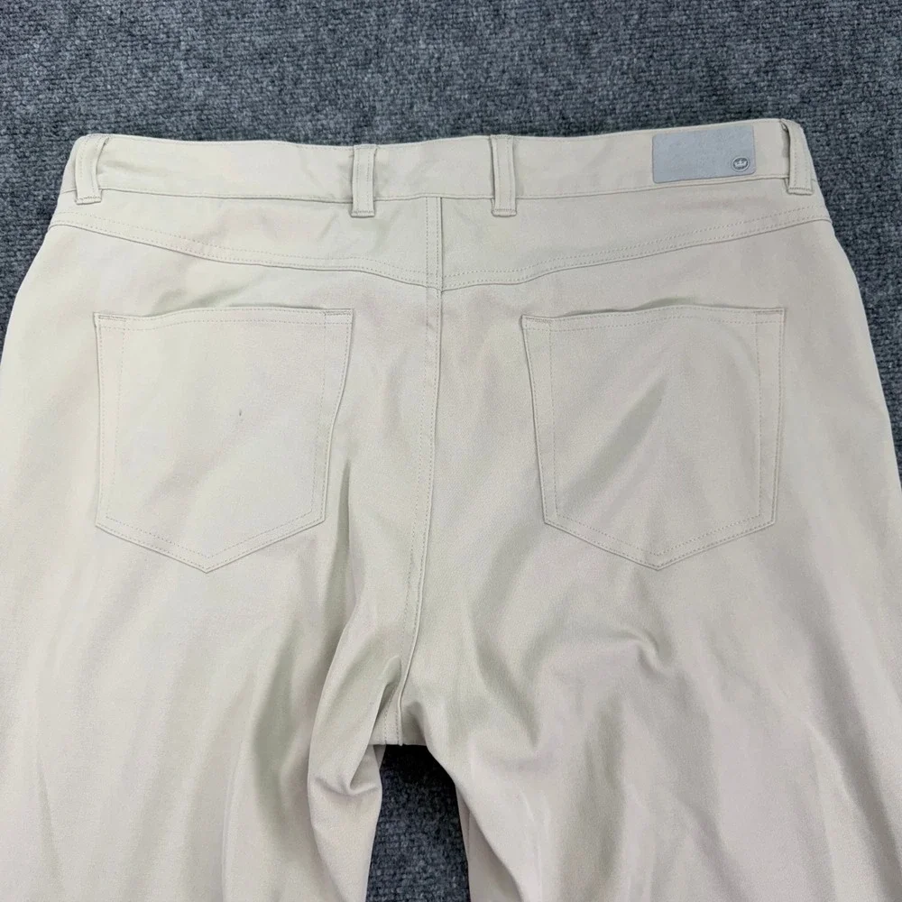 Peter Millar Pants Mens 36 (Fits 37x34) Khaki EB66 5 Pocket Golf Stretch STAINS